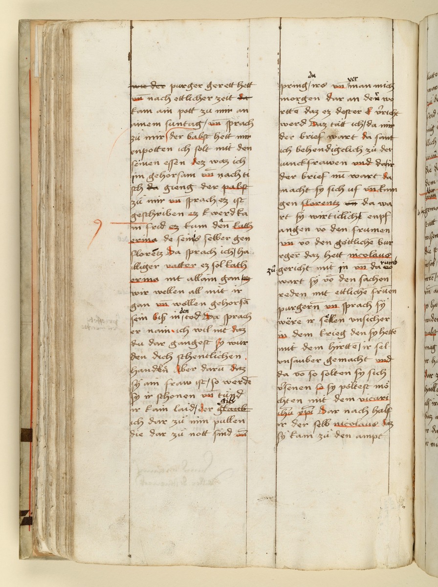 Textseite. Raimund, Das Leben der Hl. Katharina von Siena (geschrieben von der Nonne Elisabeth Warüssin)