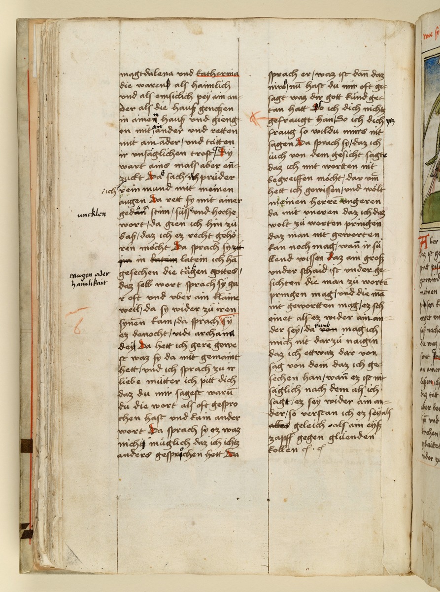 Textseite. Raimund, Das Leben der Hl. Katharina von Siena (geschrieben von der Nonne Elisabeth Warüssin)
