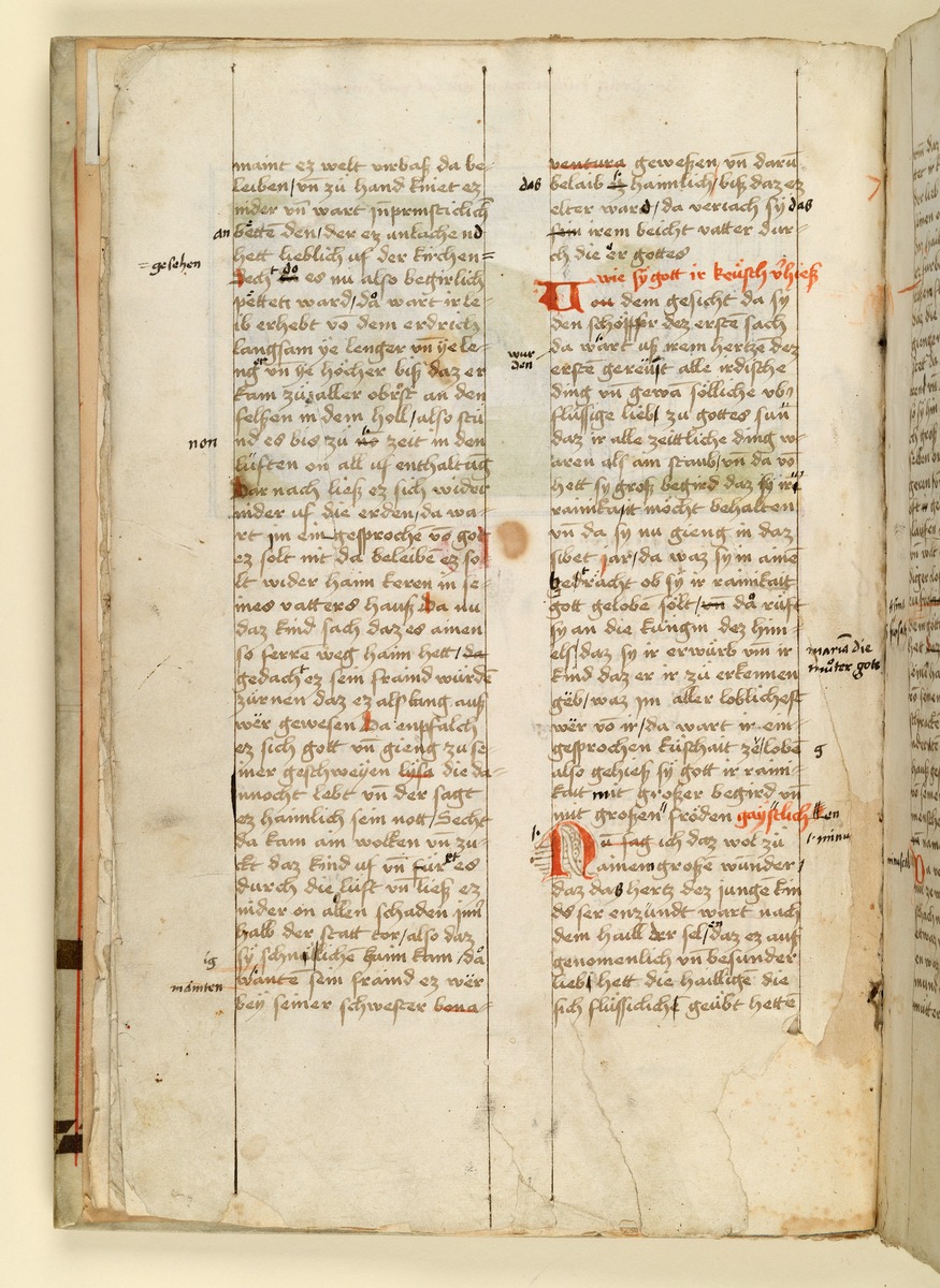 Textseite. Raimund, Das Leben der Hl. Katharina von Siena (geschrieben von der Nonne Elisabeth Warüssin)
