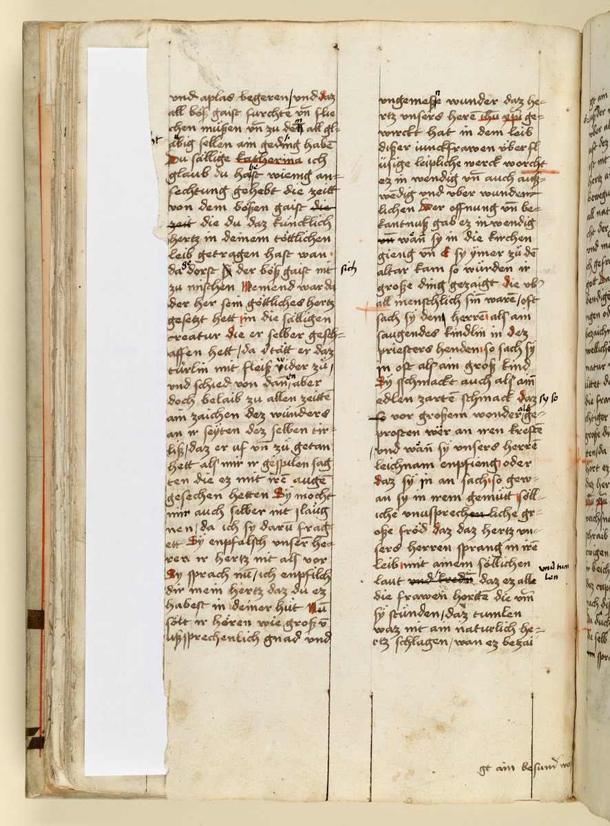 Textseite. Raimund, Das Leben der Hl. Katharina von Siena (geschrieben von der Nonne Elisabeth Warüssin)