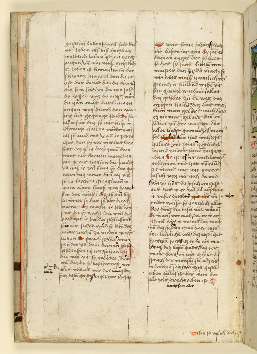 Textseite. Raimund, Das Leben der Hl. Katharina von Siena (geschrieben von der Nonne Elisabeth Warüssin)