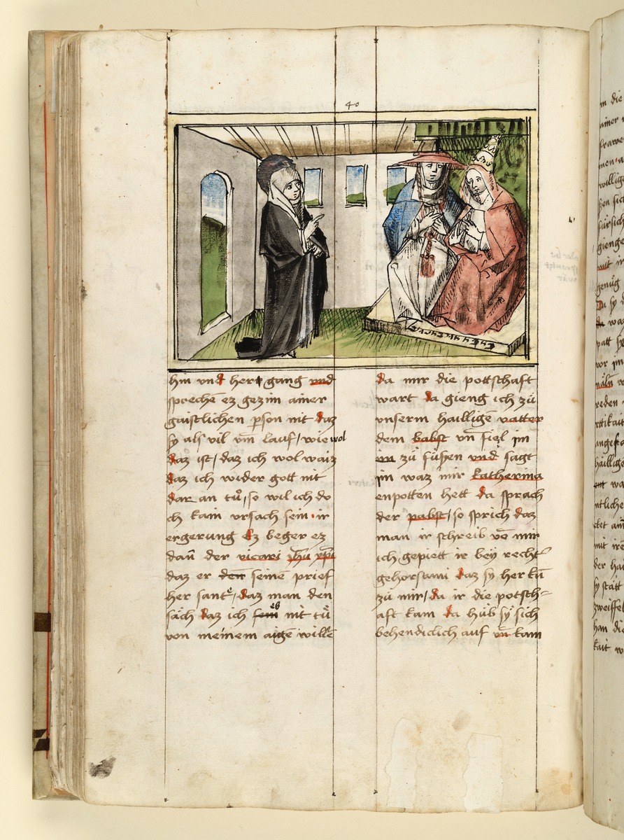 Die Heilige vor Papst und Kardinal. Raimund, Das Leben der Hl. Katharina von Siena (geschrieben von der Nonne Elisabeth Warüssin)