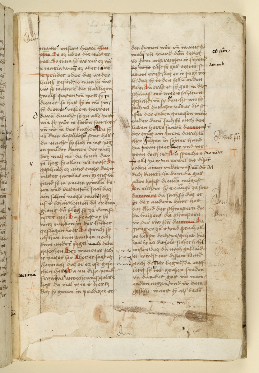 Textseite. Raimund, Das Leben der Hl. Katharina von Siena (geschrieben von der Nonne Elisabeth Warüssin)