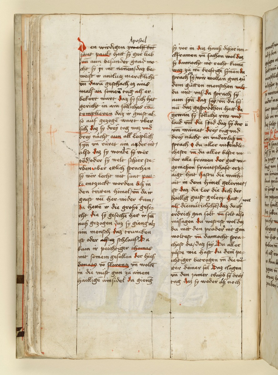 Textseite. Raimund, Das Leben der Hl. Katharina von Siena (geschrieben von der Nonne Elisabeth Warüssin)