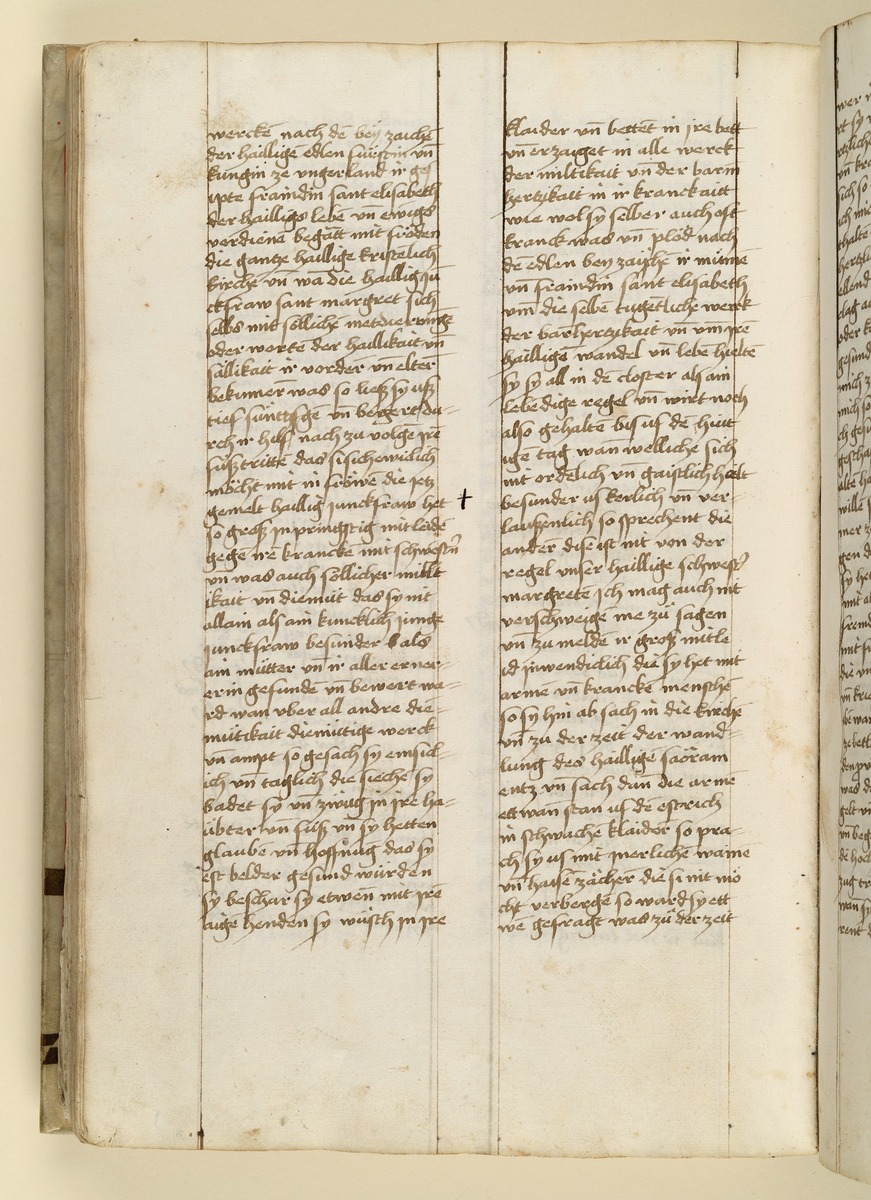 Textseite. Raimund, Das Leben der Hl. Katharina von Siena (geschrieben von der Nonne Elisabeth Warüssin)