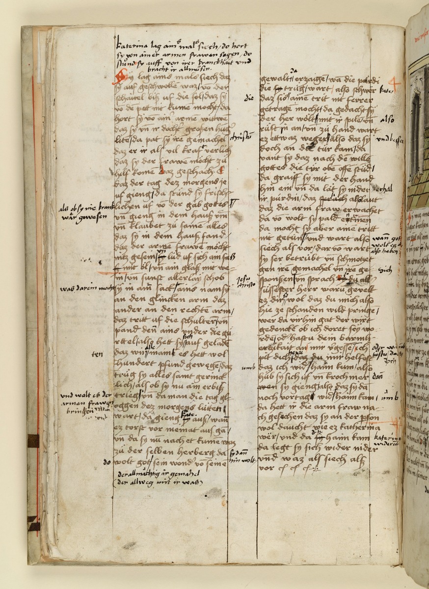 Textseite. Raimund, Das Leben der Hl. Katharina von Siena (geschrieben von der Nonne Elisabeth Warüssin)