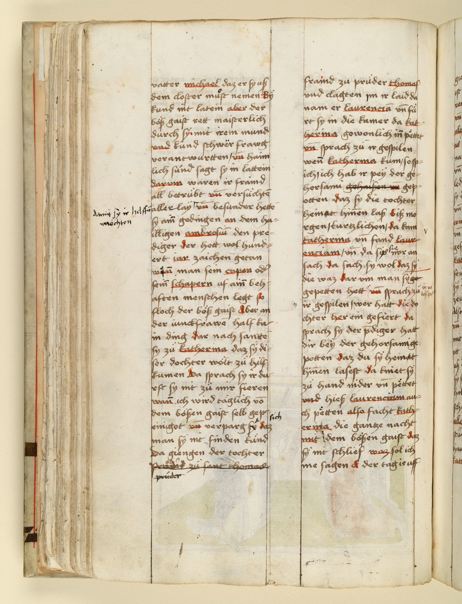 Textseite. Raimund, Das Leben der Hl. Katharina von Siena (geschrieben von der Nonne Elisabeth Warüssin)
