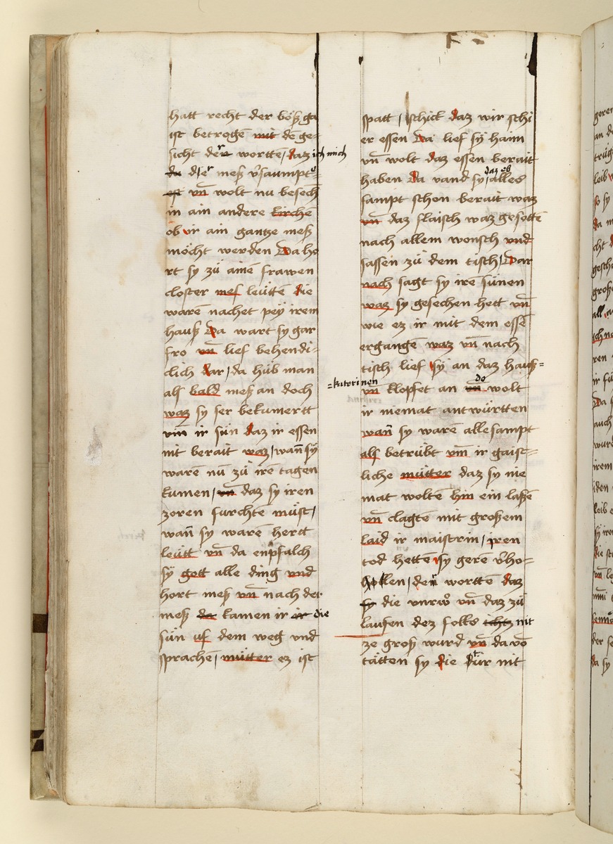 Textseite. Raimund, Das Leben der Hl. Katharina von Siena (geschrieben von der Nonne Elisabeth Warüssin)