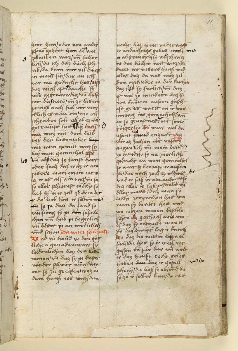 Textseite. Raimund, Das Leben der Hl. Katharina von Siena (geschrieben von der Nonne Elisabeth Warüssin)