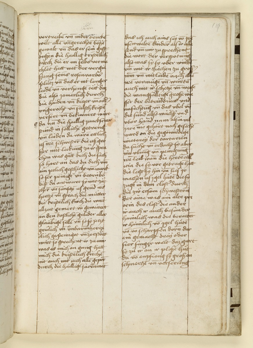 Textseite. Raimund, Das Leben der Hl. Katharina von Siena (geschrieben von der Nonne Elisabeth Warüssin)