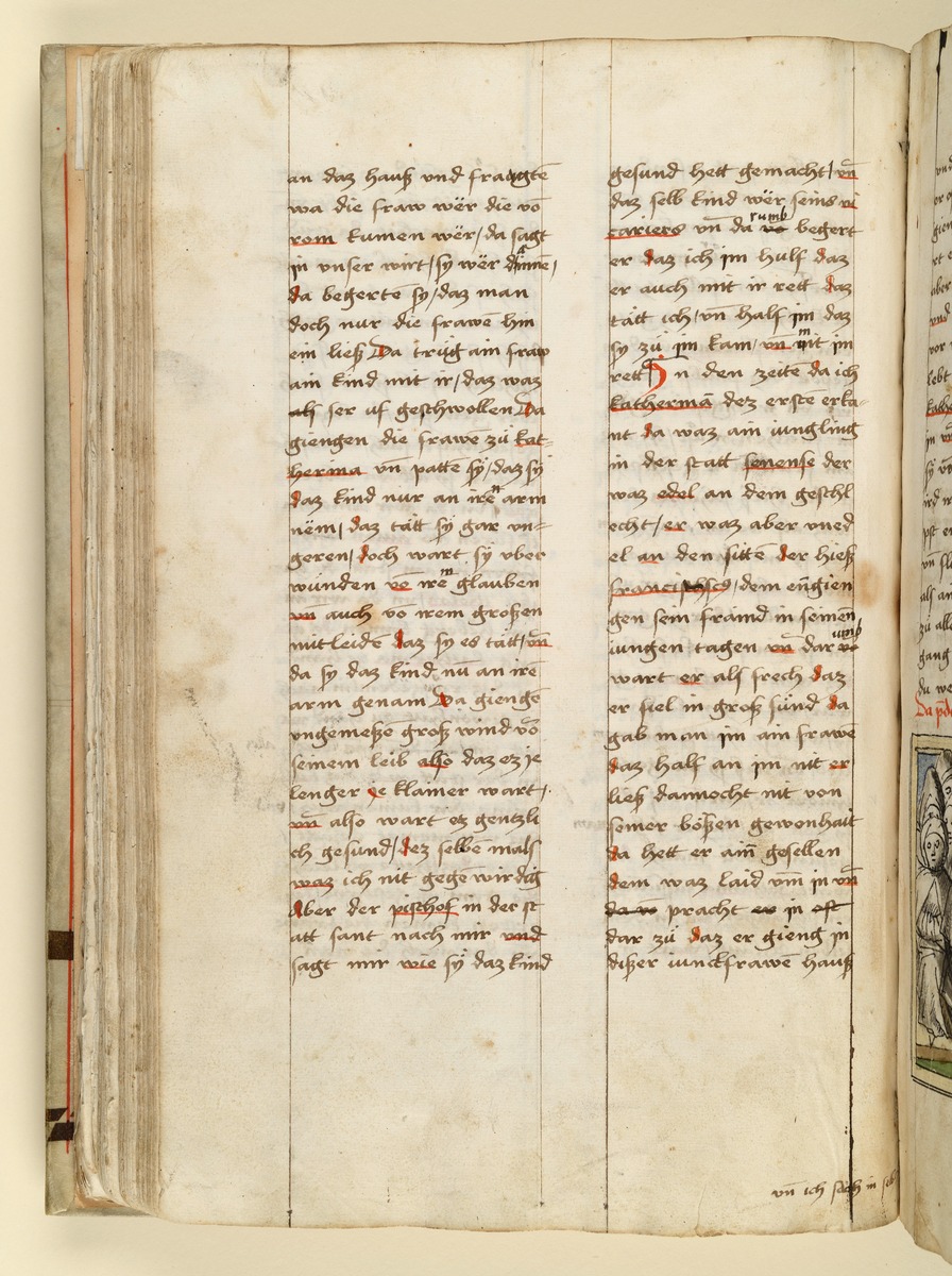 Textseite. Raimund, Das Leben der Hl. Katharina von Siena (geschrieben von der Nonne Elisabeth Warüssin)