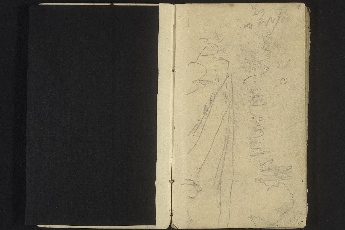 Umrisszeichnung einer Landschaft