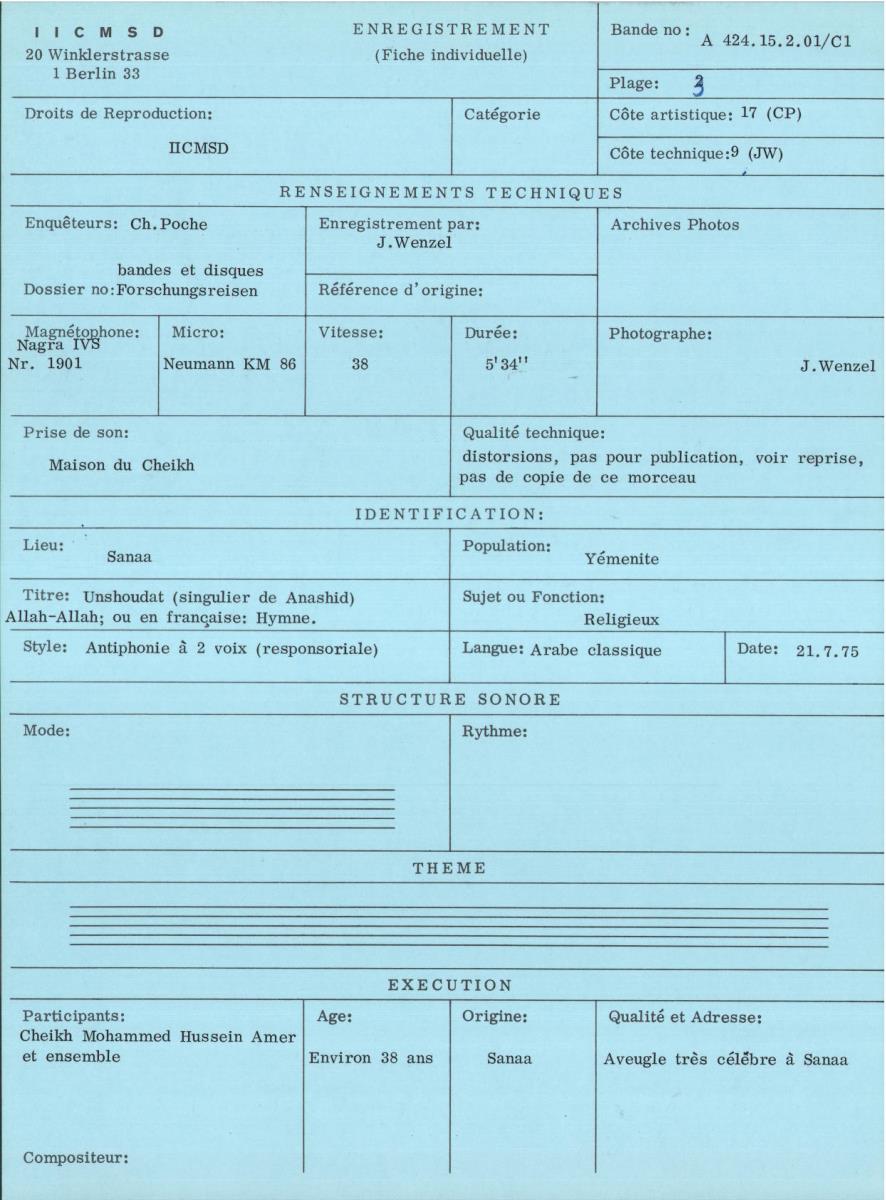 Yémen du Nord / Islam Zaydite / Cheikh Mohammed Hussein Amer-Sanaa