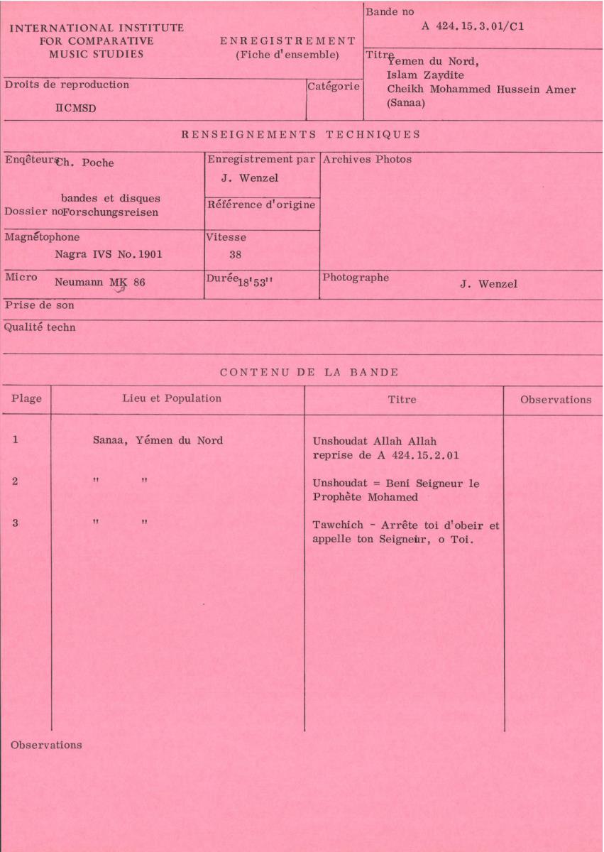 Yémen du Nord / Islam Zaydite / Cheikh Mohammed Hussein Amer (Sanaa)
