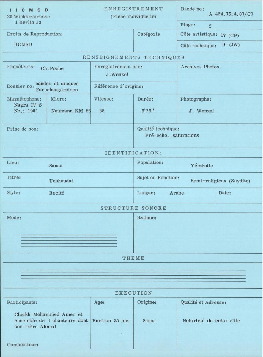 Yémen du Nord / Islam Zaydite / Cheikh Mohammed Hussein Amer -Sanaa
