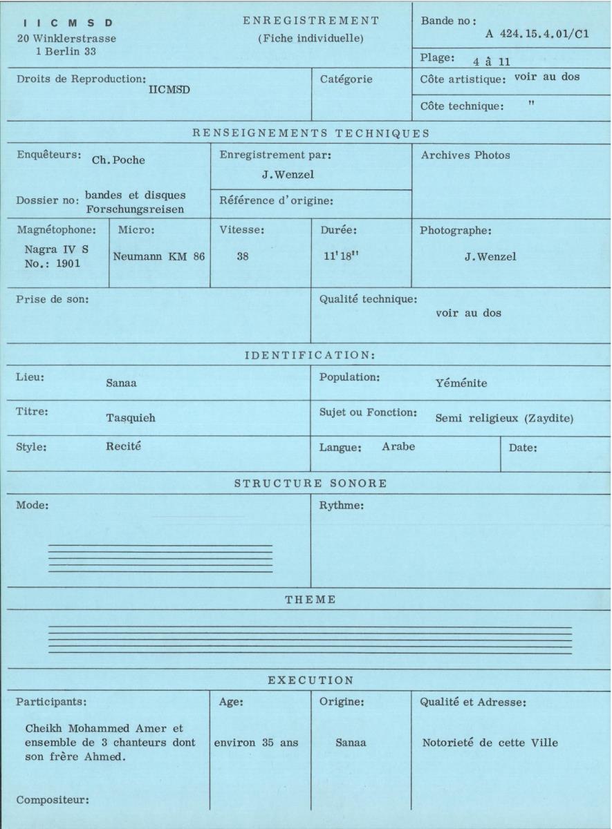 Yémen du Nord / Islam Zaydite / Cheikh Mohammed Hussein Amer -Sanaa