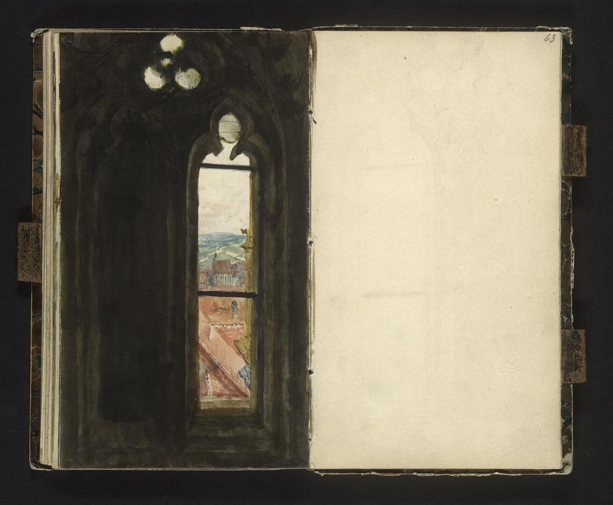 Blick aus einem Fenster im Dom zu Meissen