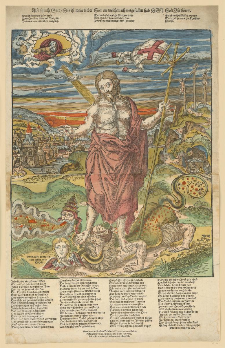 Christus als Sieger über den Drachen des Interim