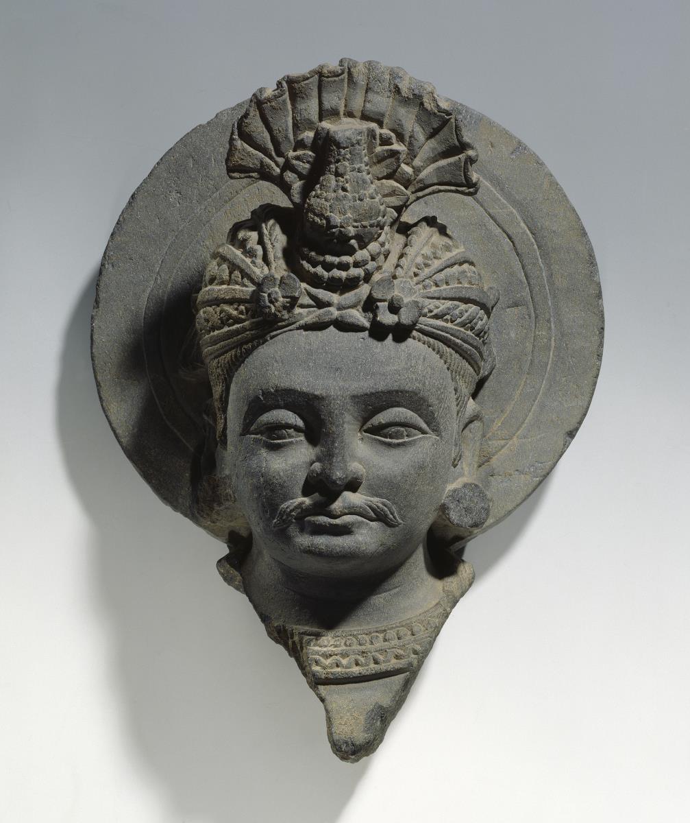 Kopf eines Bodhisattva mit Turban