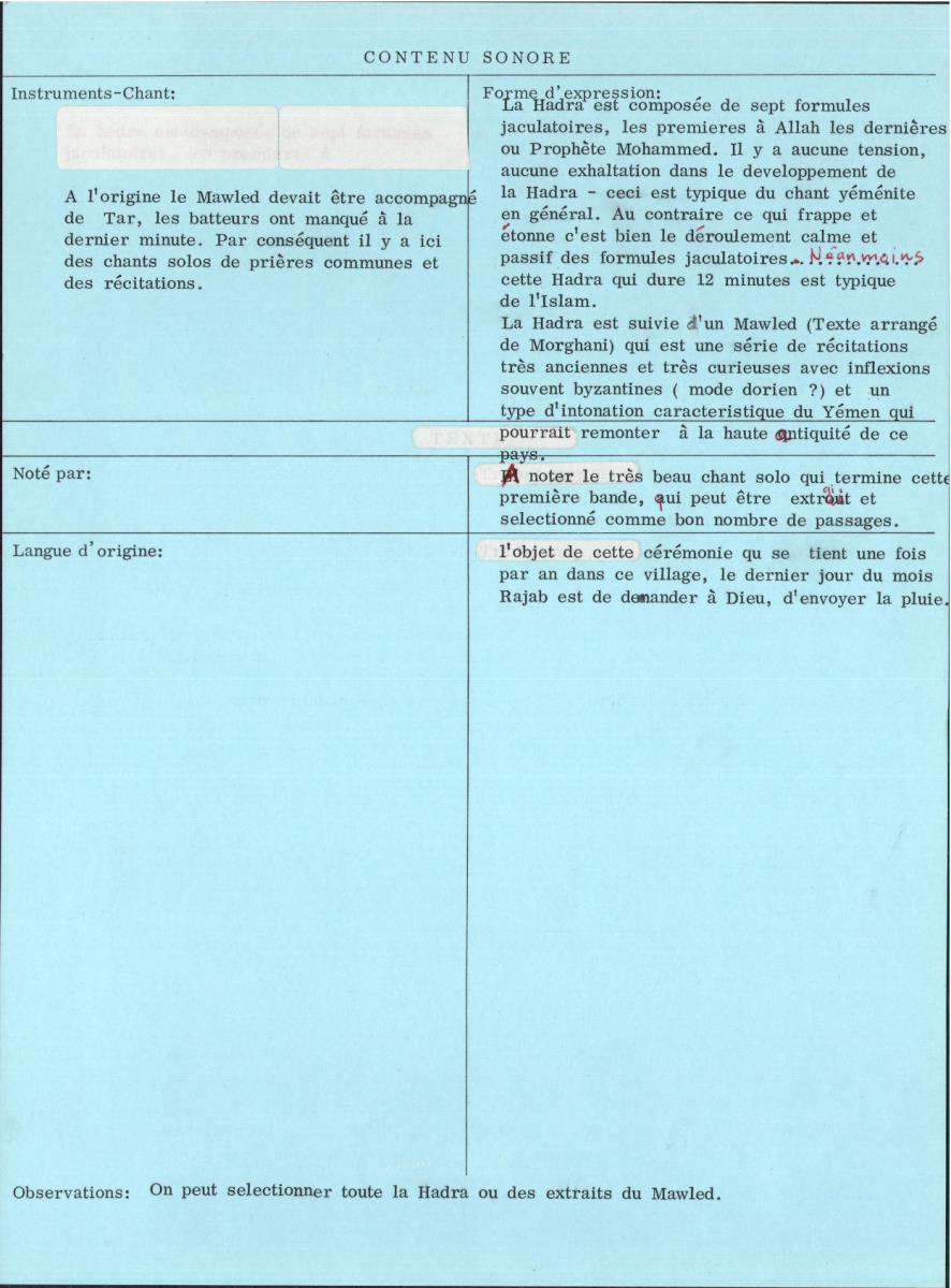 Yémen du Nord / Islam Chaféite / Cérémonie de Hadra et Mawled (Cérémonie de pluie)