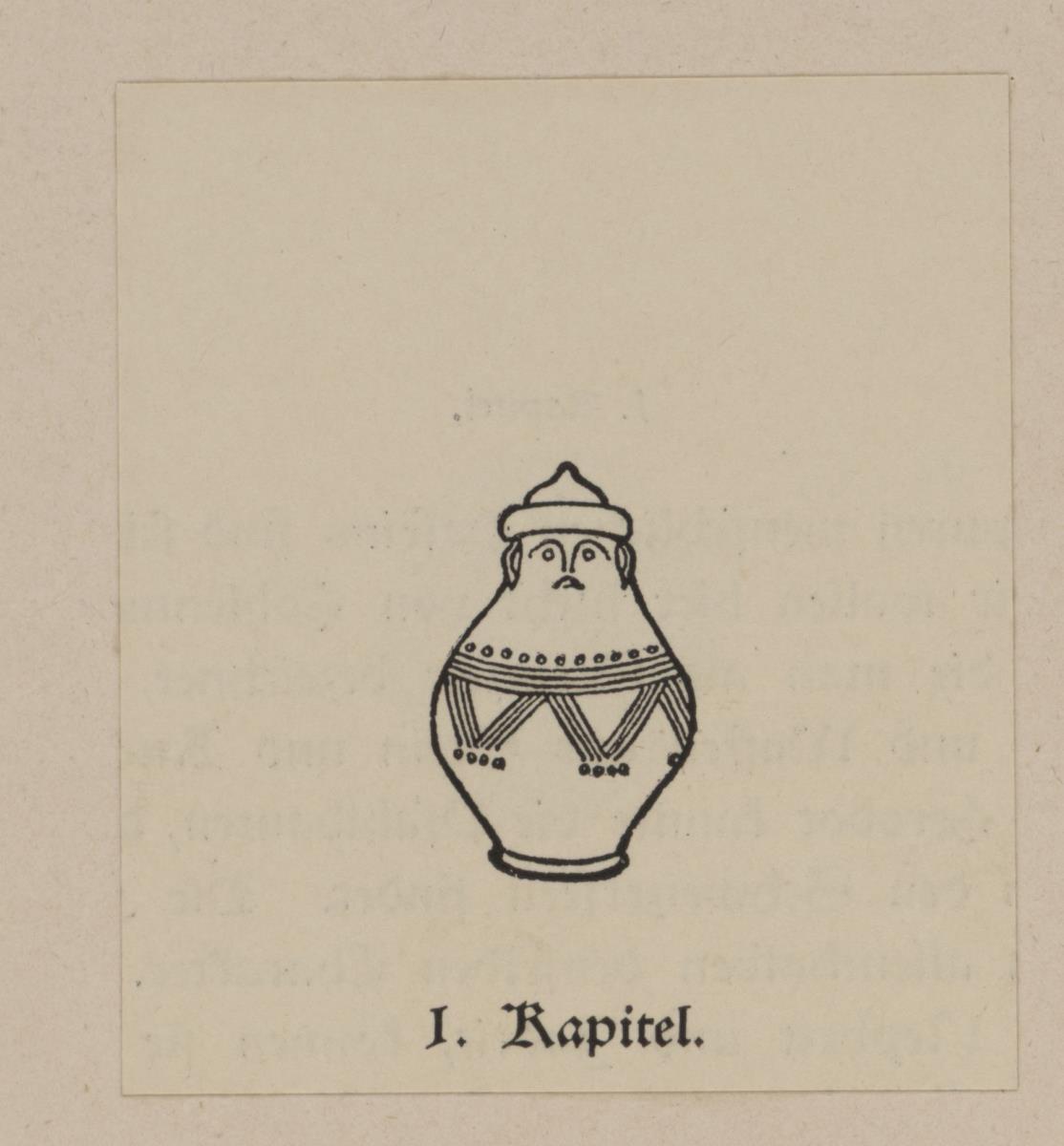 Tongefäß. Kapitel 1. Vignette für: Heinrich Boos. Geschichte der rheinischen Städtekultur von ihren Anfängen bis zur Gegenwart mit besonderer Berücksichtigung der Stadt Worms. Berlin: Stargardt 1897