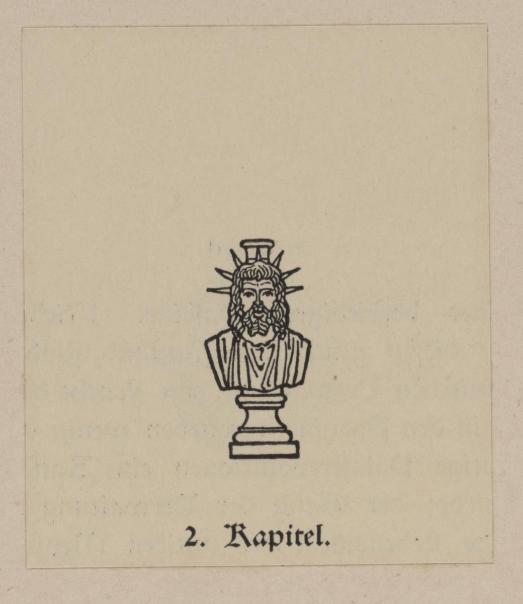Büste. Kapitel 2. Vignette für: Heinrich Boos. Geschichte der rheinischen Städtekultur von ihren Anfängen bis zur Gegenwart mit besonderer Berücksichtigung der Stadt Worms. Berlin: Stargardt 1897