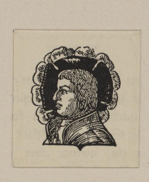 Männerbildnis Vignette für: Heinrich Boos. Geschichte der rheinischen Städtekultur von ihren Anfängen bis zur Gegenwart mit besonderer Berücksichtigung der Stadt Worms. Teil 4, Berlin: Stargardt 1901