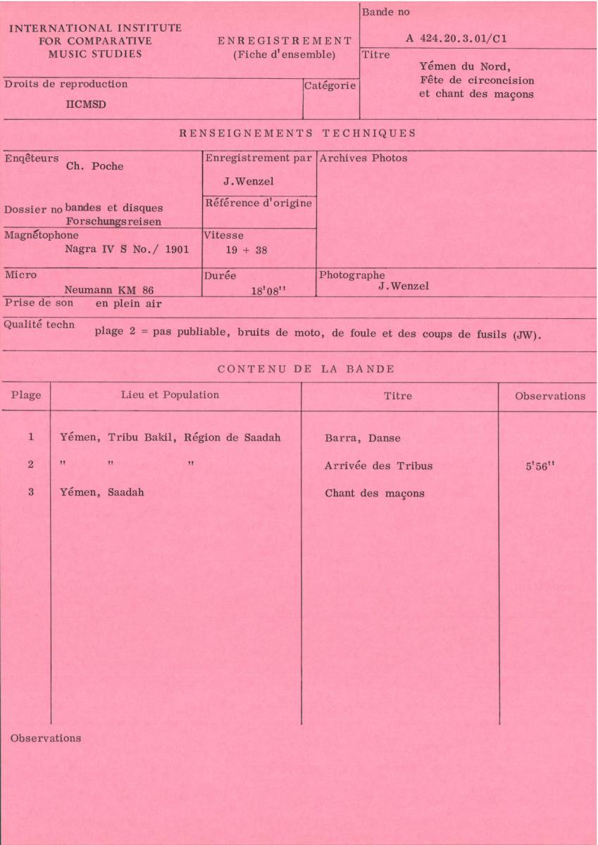 Yémen du Nord / Fête de circoncision et chant des macons