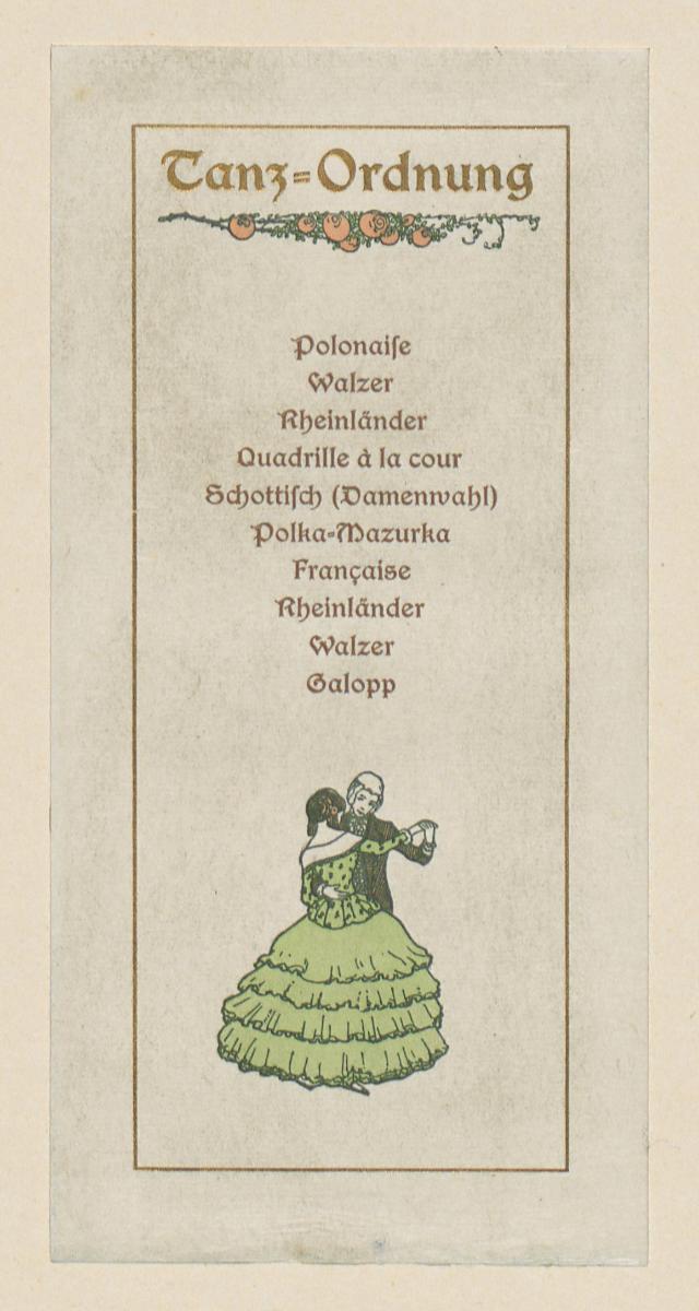 Tanz-Ordnung (im Musterbuch Vogeler-Zierat)