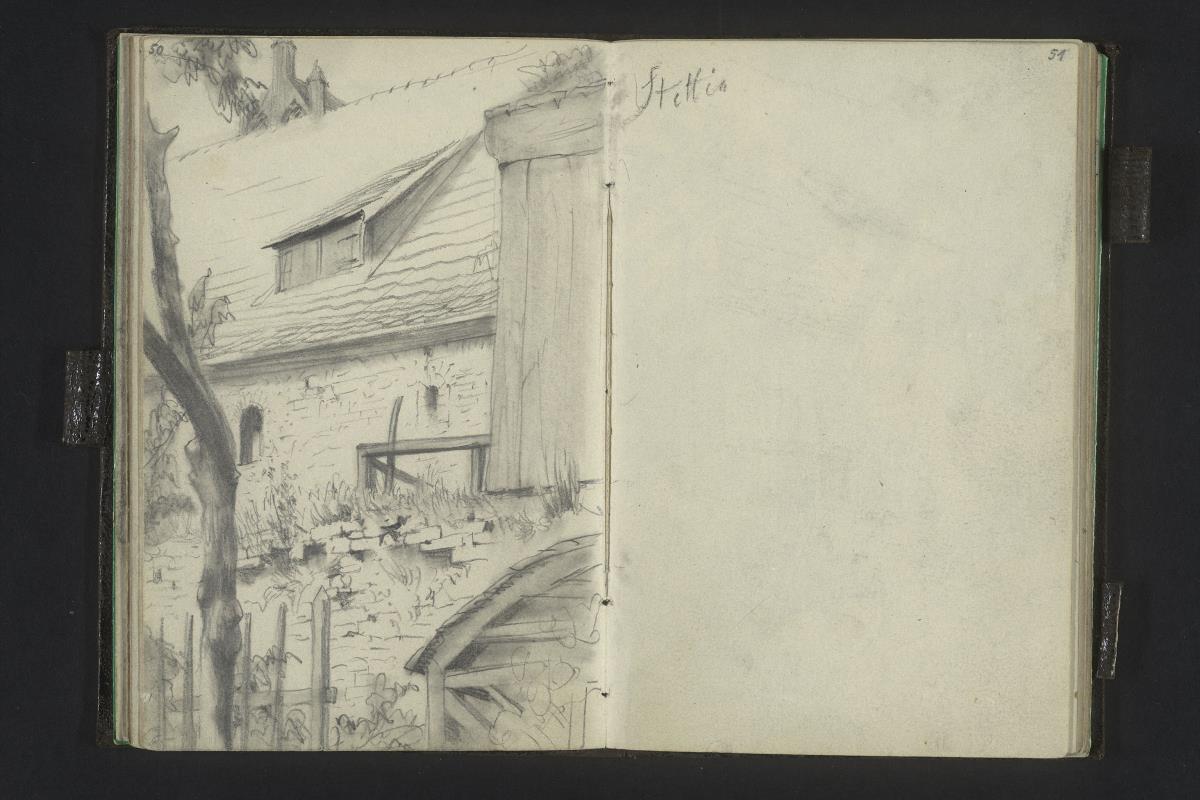 Hofecke mit altem Haus in Stettin
