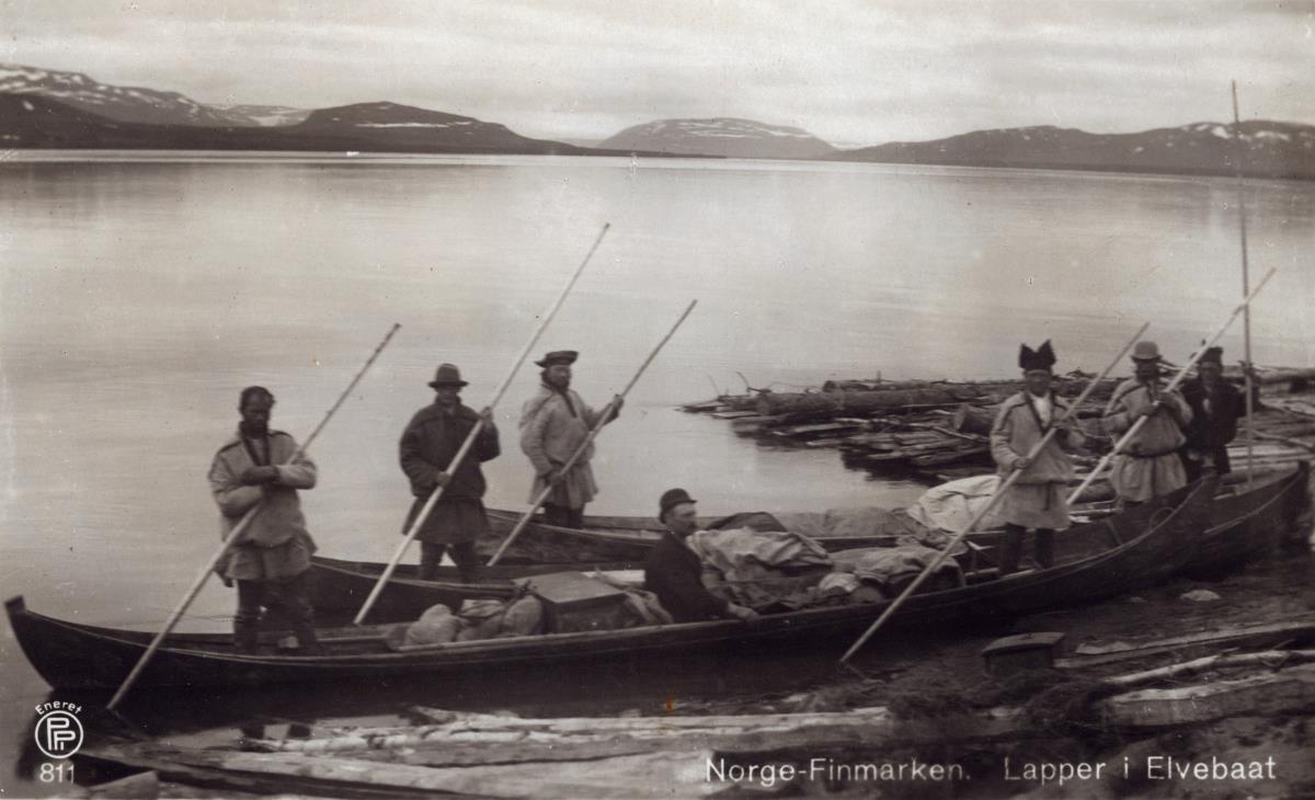 Norge-Finmarken. Lapper i Elvbaat