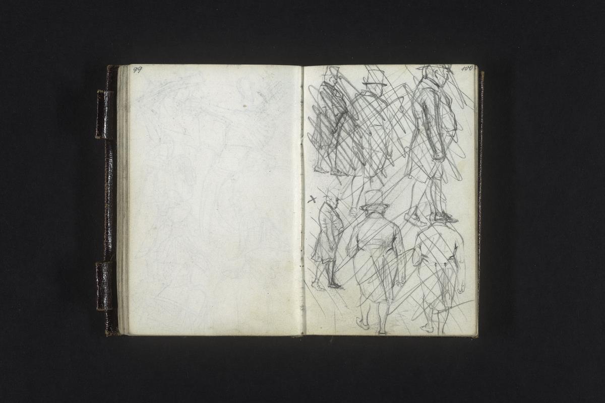 Sechs Studien eines Mannes mit Zylinder (verworfen)