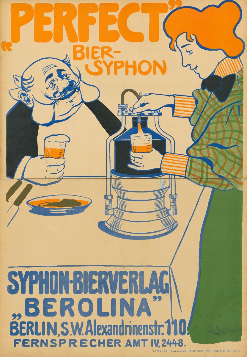 'Perfect' Bier-Siphon. Siphon-Bierverlag Berolina Berlin