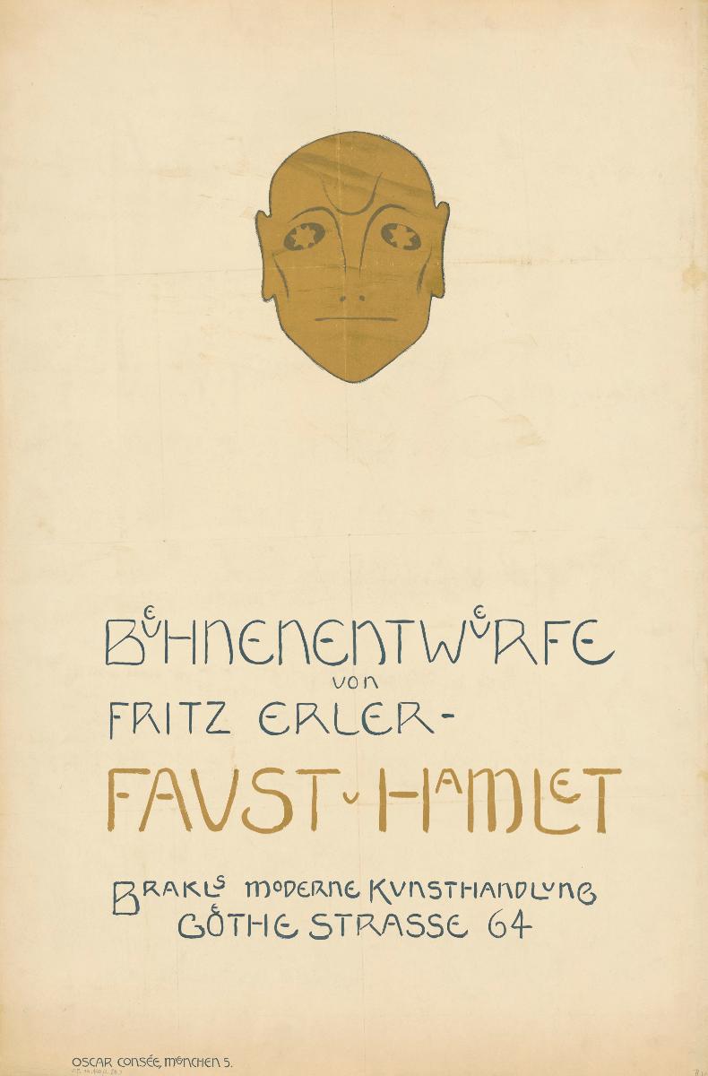 Bühnenentwürfe von Fritz Erler - Faust u Hamlet. Brakls Moderne Kunsthandlung