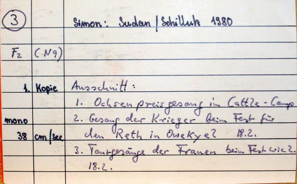 Simon Sudan/Schilluk 1980