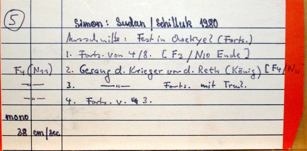 Simon Sudan/Schilluk 1980