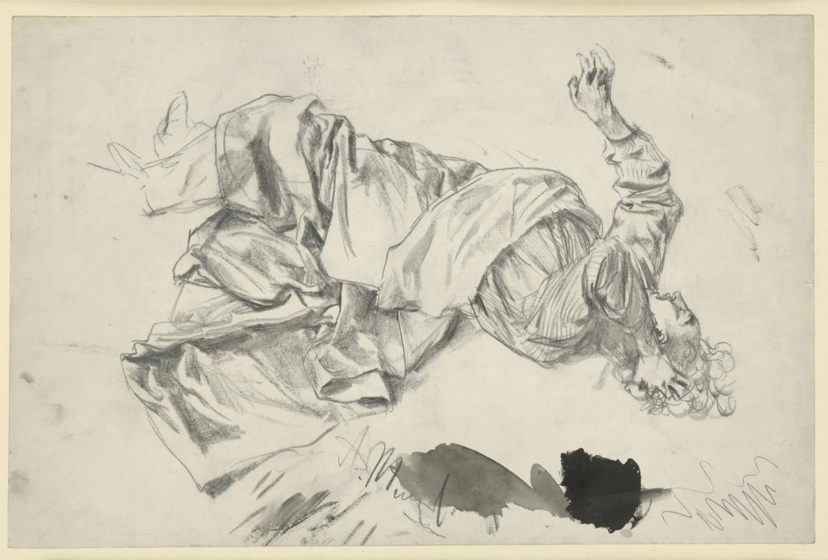 Heinrich von Kleist, Der zerbrochene Krug: Männliche Figur, schwer träumend