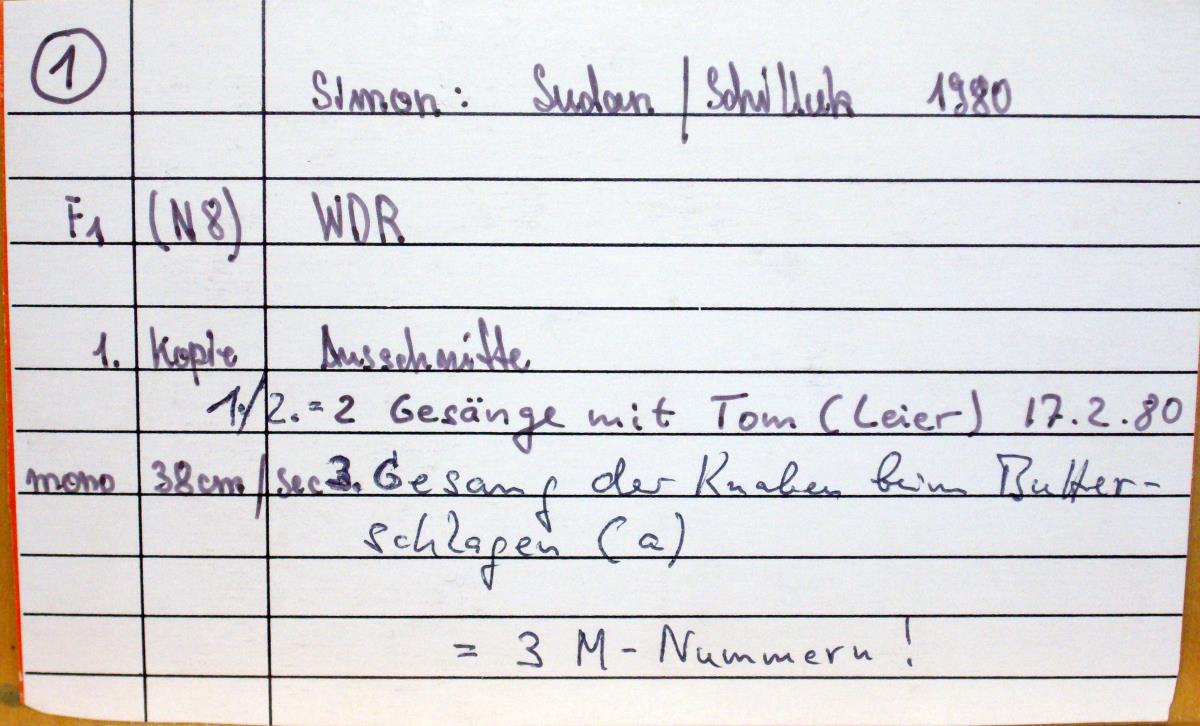 Simon Sudan/Schilluk 1980