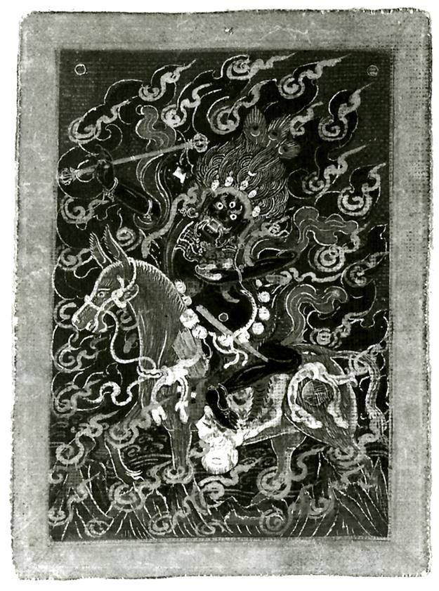 Dharmapala Sri Devi auf einem Esel