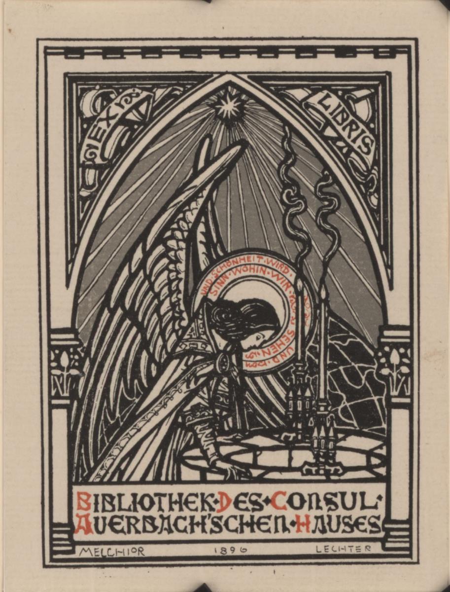 Exlibris Bibliothek des Consul Auerbach'schen Hauses