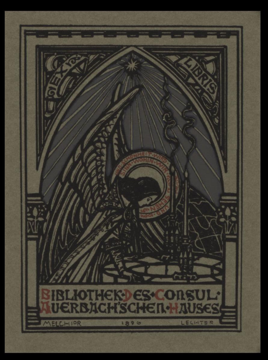 Exlibris Bibliothek des Consul Auerbach'schen Hauses