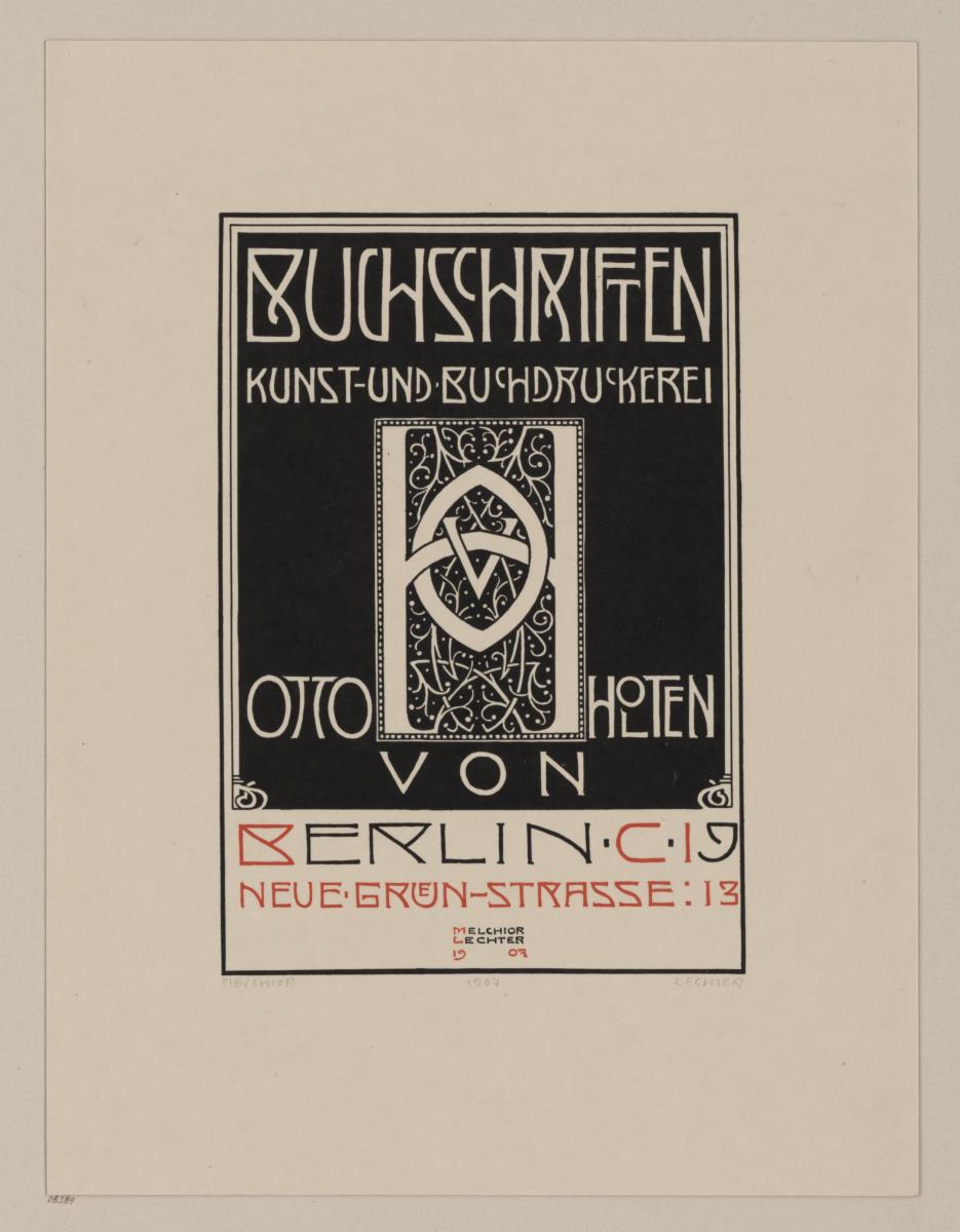 Buchschriften Kunst-und Buchdruckerei Otto von Holten