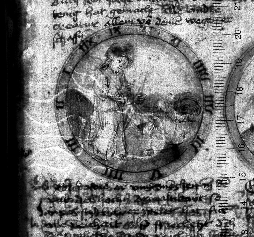 Text und Medaillons, aus dem "Skizzenbuch des Michel Wolgemut"