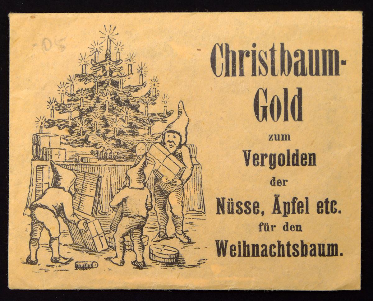 Christbaum-Gold zum Vergolden der Nüsse, Äpfel etc. für den Weihnachtsbaum.