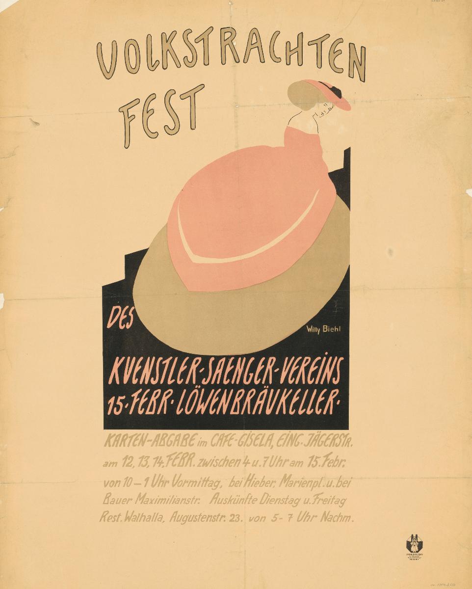 Volkstrachtenfest des Kuenstler-Saenger-Vereins 15. Februar Löwenbräukeller München