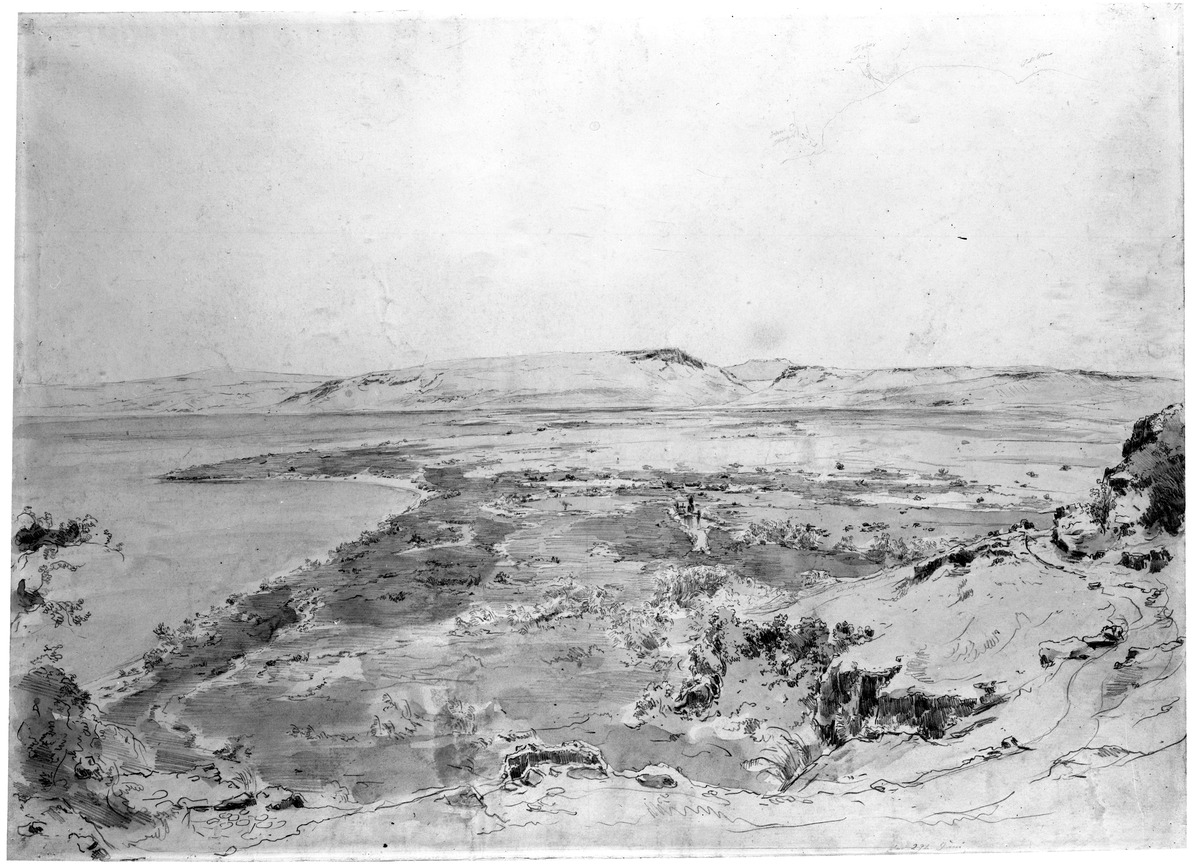 Landschaft bei Genezareth mit dem Berg der Seligkeiten