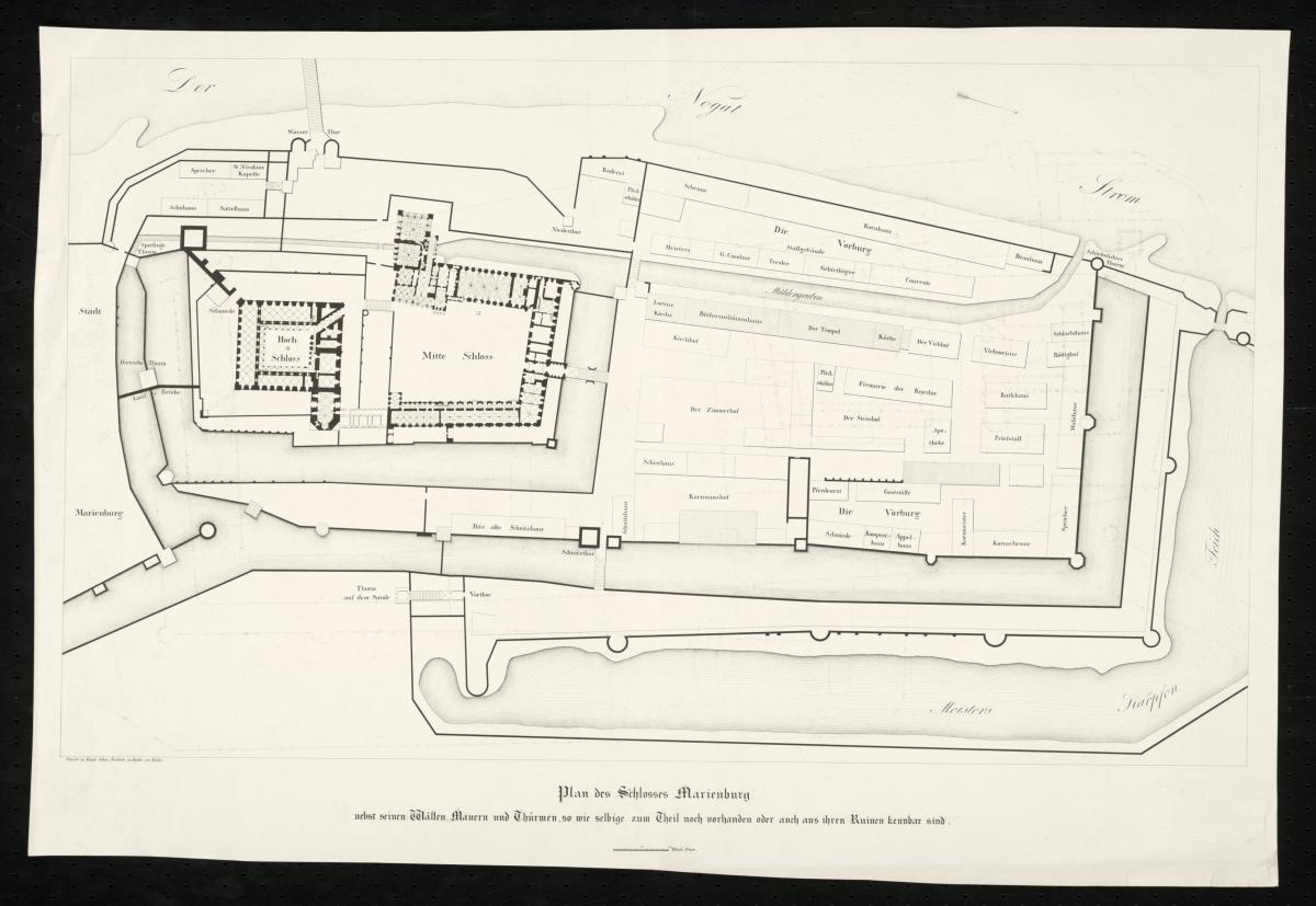 Plan des Schlosses Marienburg
