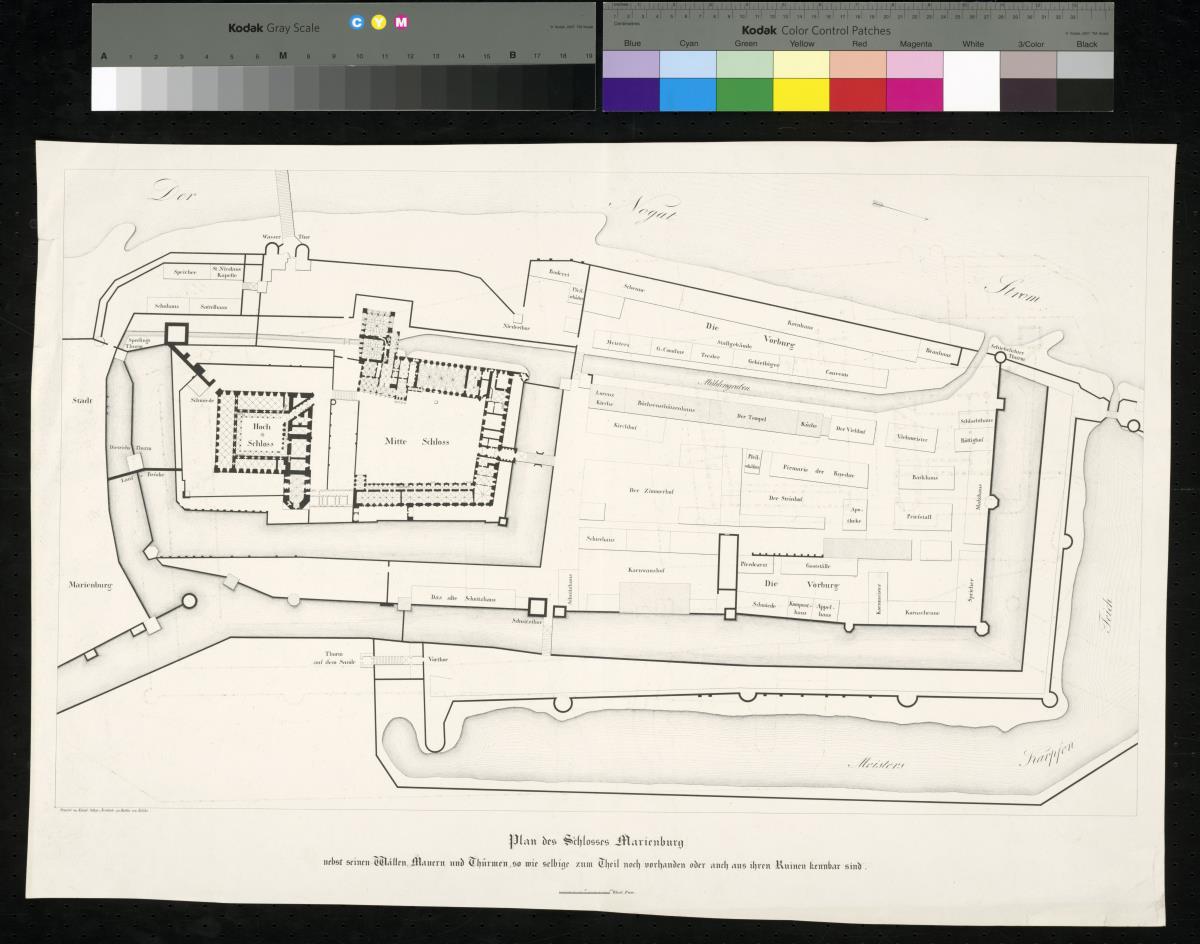 Plan des Schlosses Marienburg