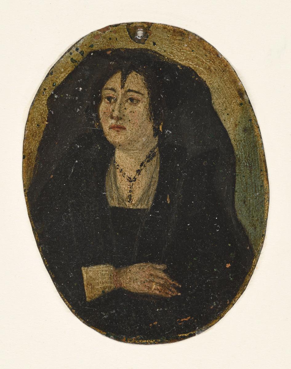 Porträt der Claudia Erzherzogin von Österreich, in Witwentracht (?)