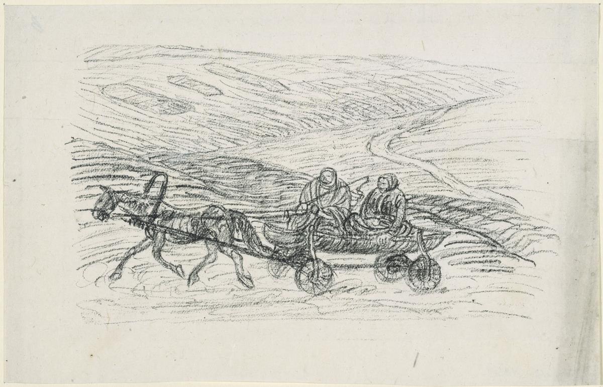 "Eine Steppenfahrt". Bauernwägelchen